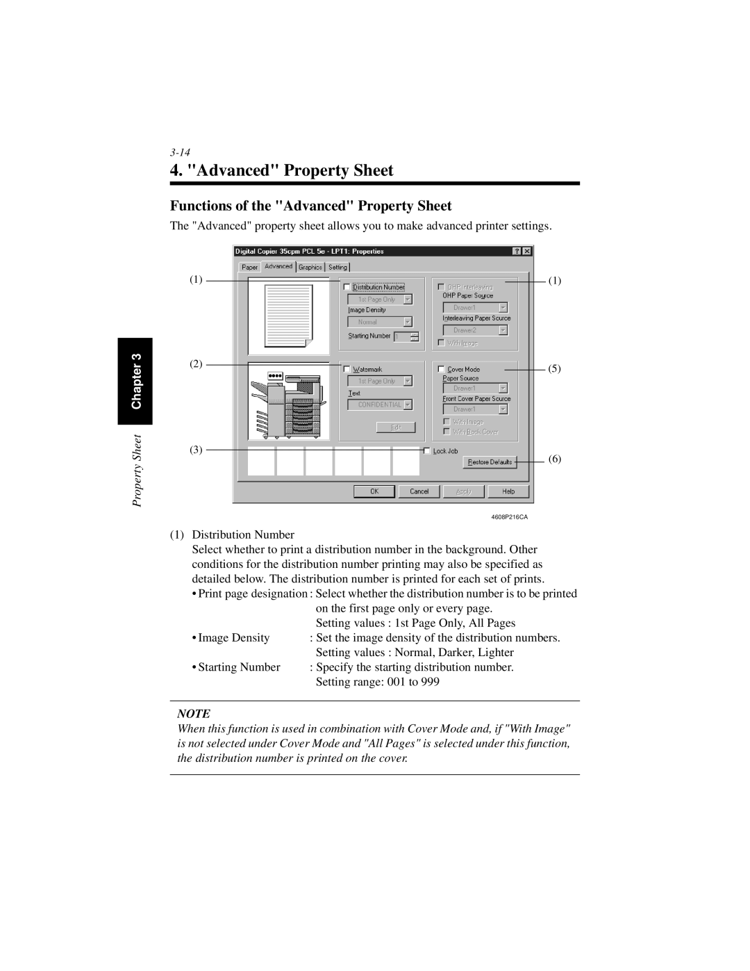 Hitachi Koki USA Hi-35pc user manual Functions of the Advanced Property Sheet 