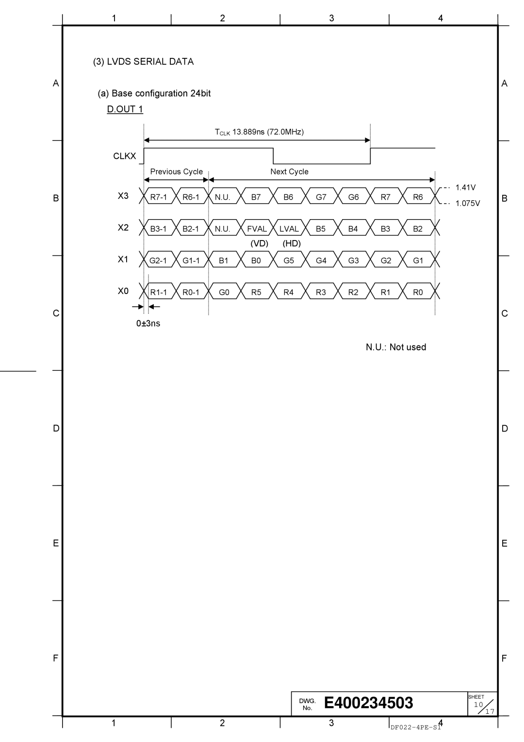 Hitachi Koki USA HV-F202SCL specifications Lvds Serial Data, Out 