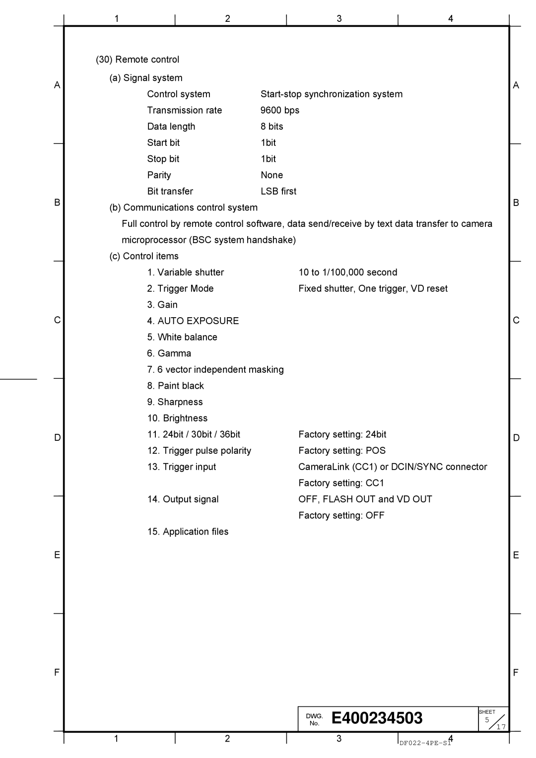 Hitachi Koki USA HV-F202SCL specifications Auto Exposure 