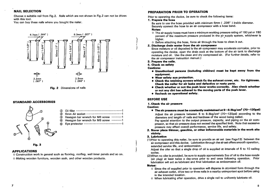 Hitachi Koki USA NT 65AB manual 