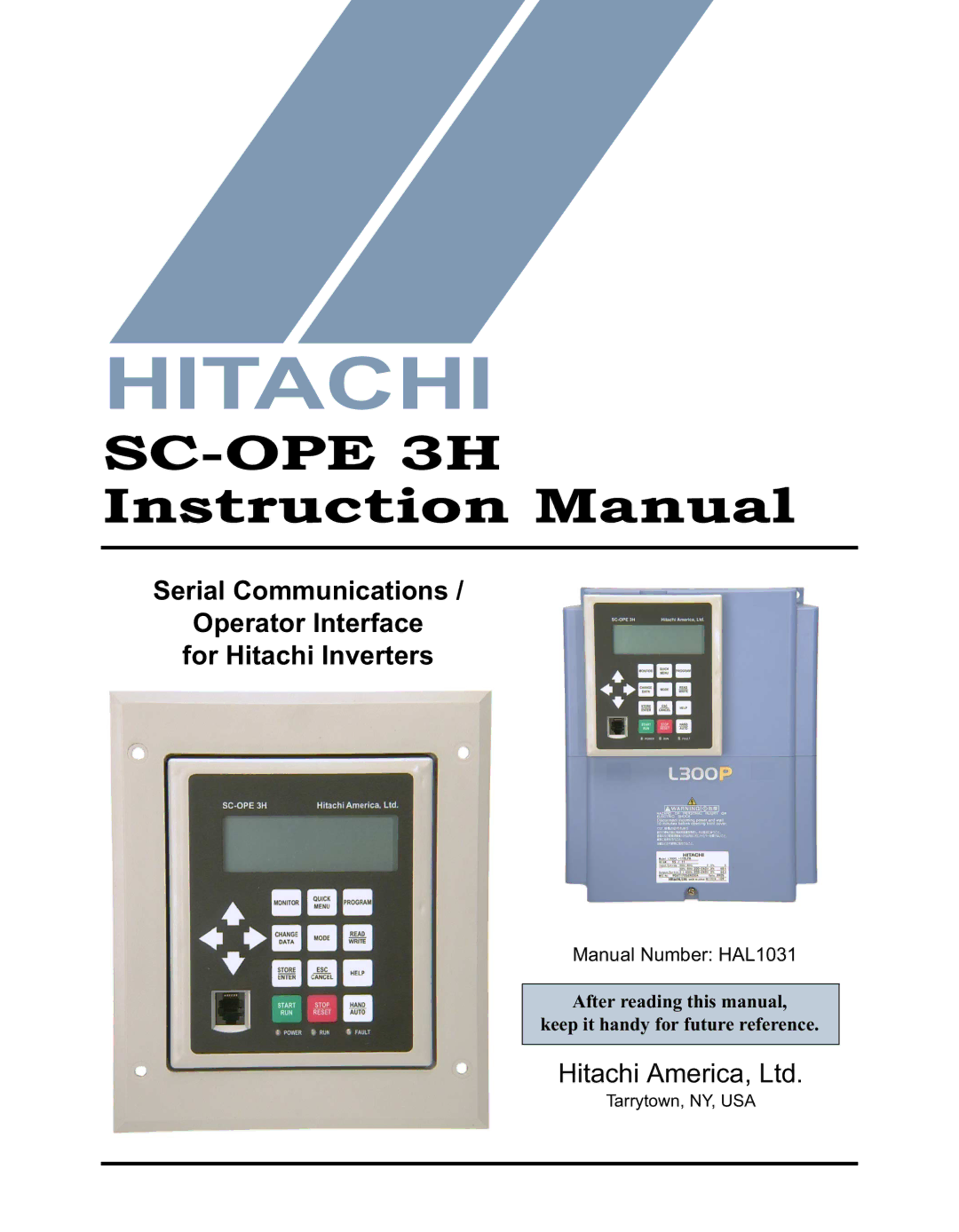 Hitachi Koki USA SC-OPE 3H manual 