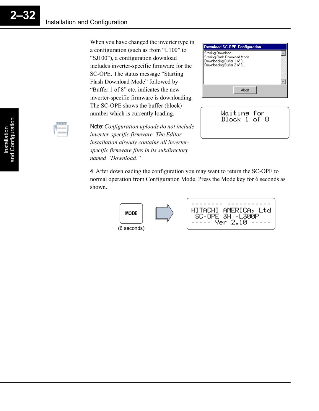 Hitachi Koki USA SC-OPE 3H manual $@%3C988D C788DA$ $C$, $Waiting for Block 1 =8%$ 