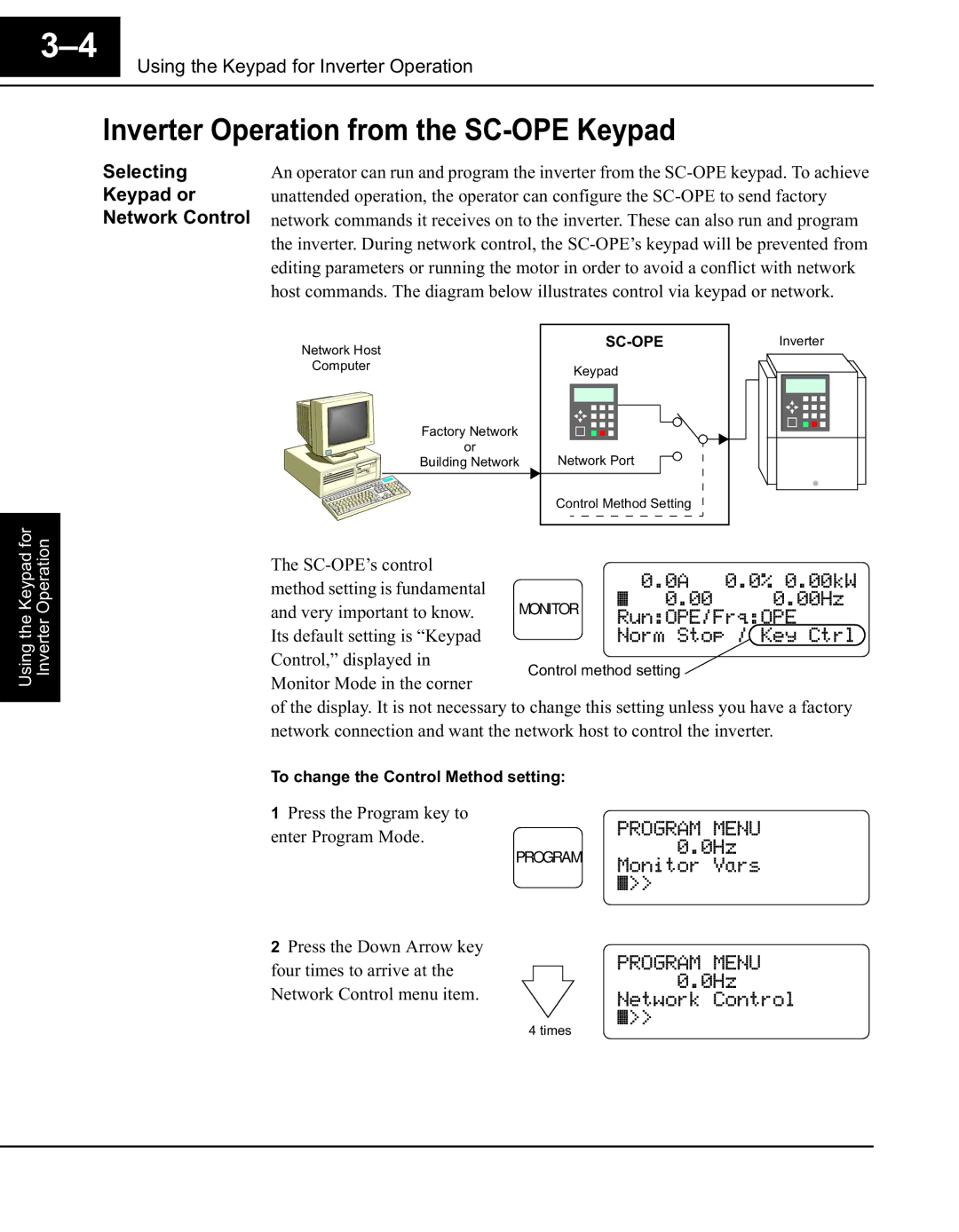 Hitachi Koki USA SC-OPE 3H manual Program Menu 