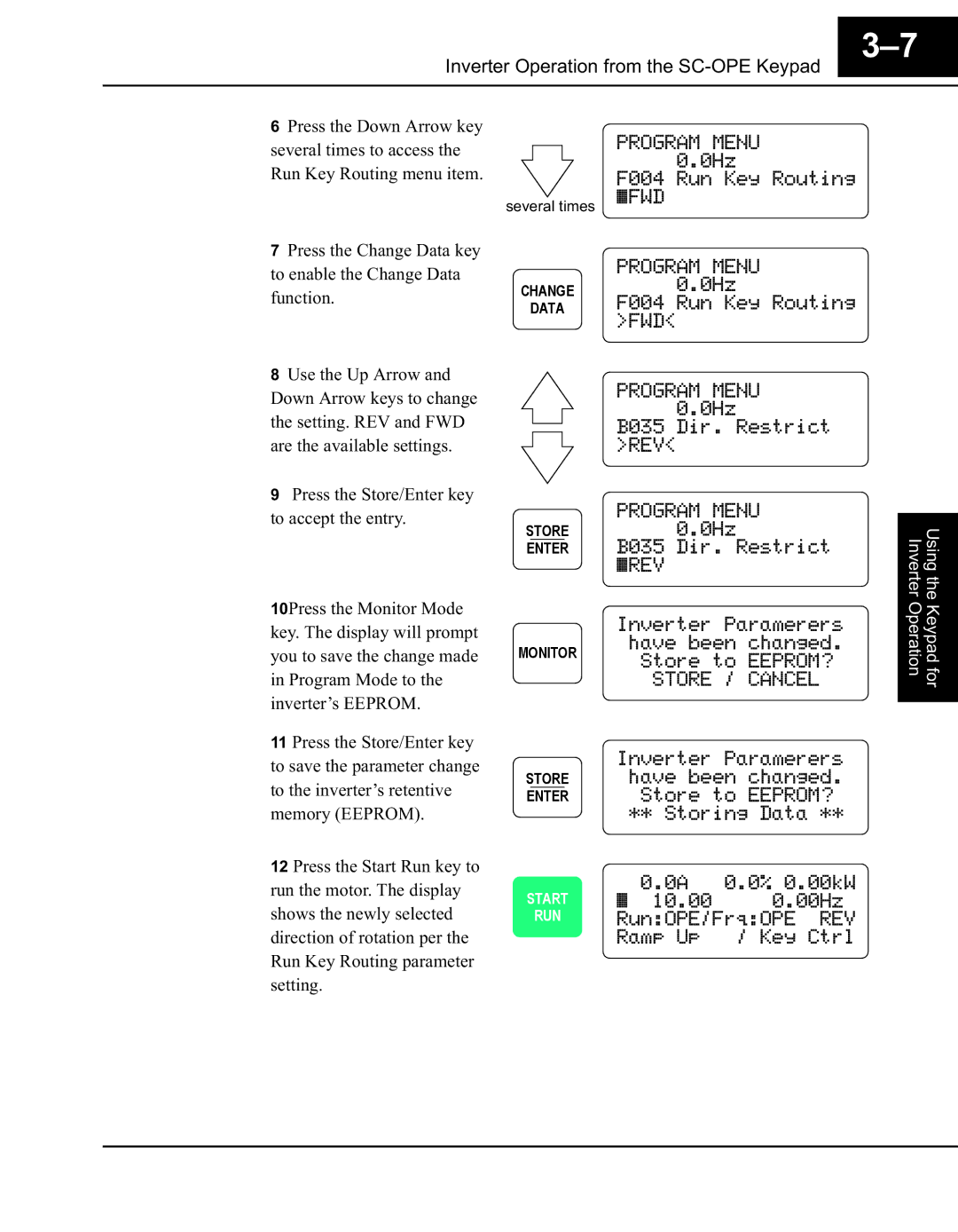 Hitachi Koki USA SC-OPE 3H manual F004 Run Key Routing, 33@#A 