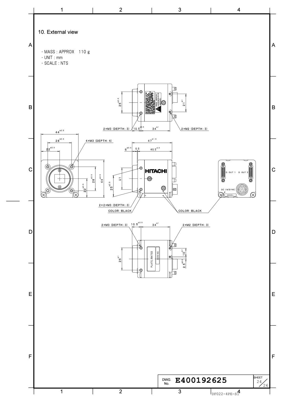 Hitachi KP-F500WCL manual 