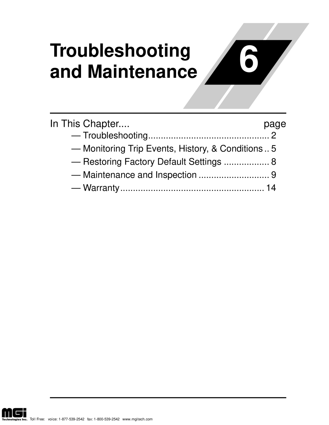 Hitachi L100 instruction manual Troubleshooting 6 and Maintenance 