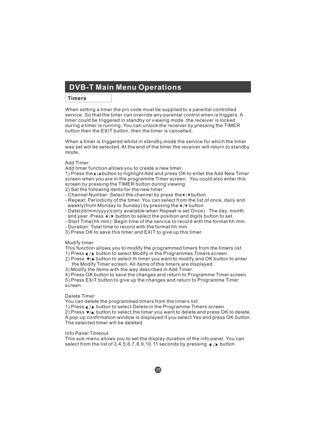 Hitachi L15TA11W user manual DVB-T Main Menu Operations 