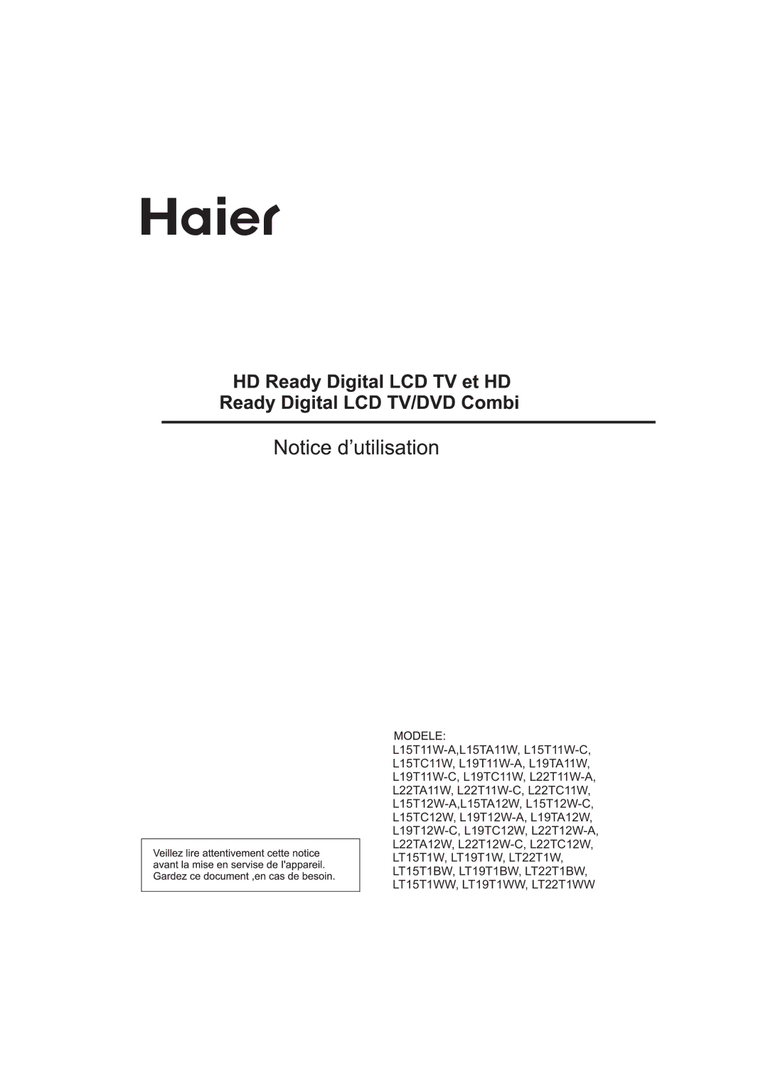 Hitachi L15TA11W user manual 