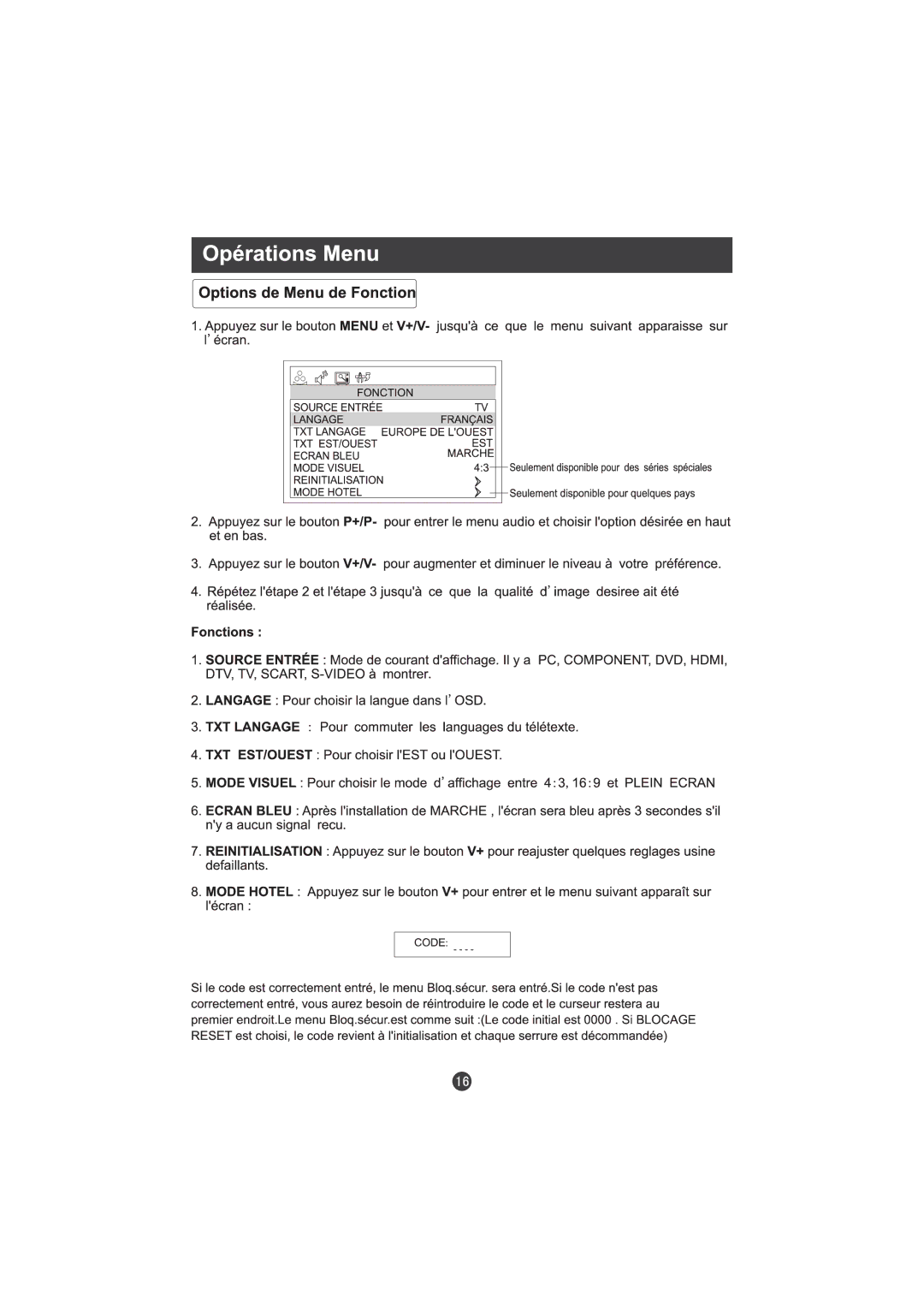 Hitachi L15TA11W user manual 