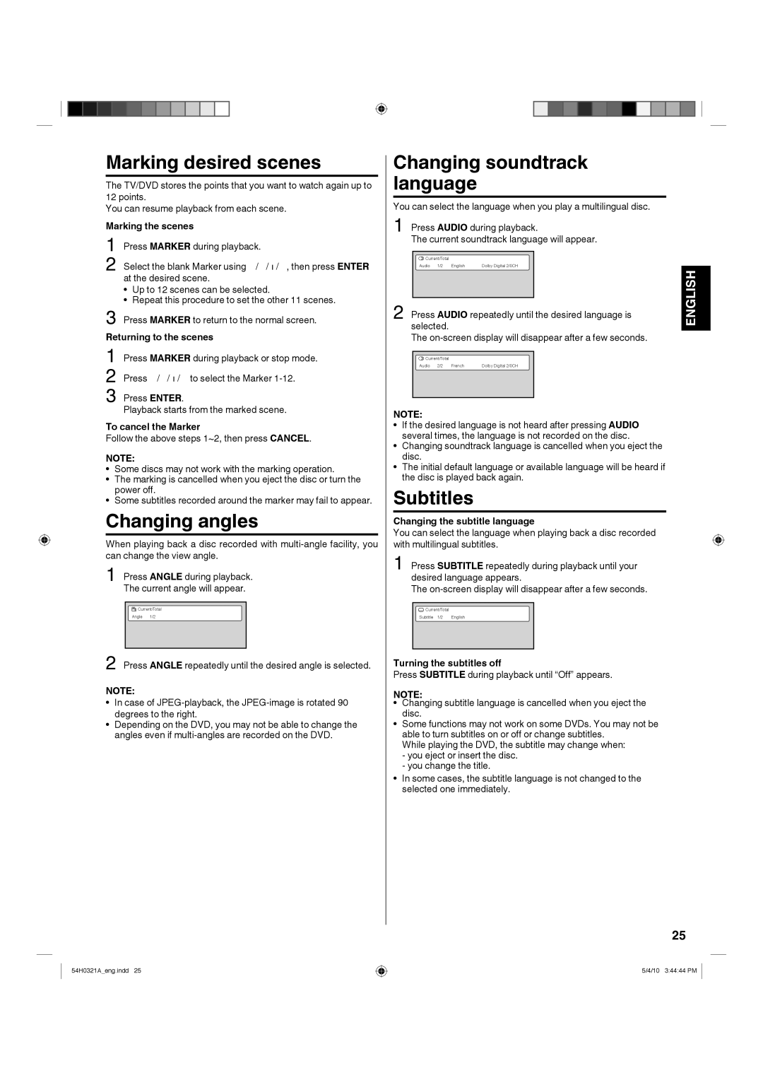 Hitachi L26D204 manual 10 34444 PM 