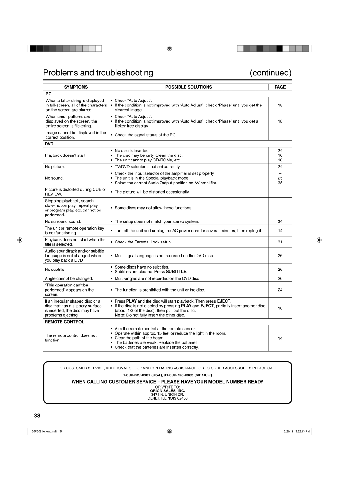 Hitachi L26D205 Symptoms Possible Solutions, When a letter string is displayed Check Auto Adjust, Dvd, Review 