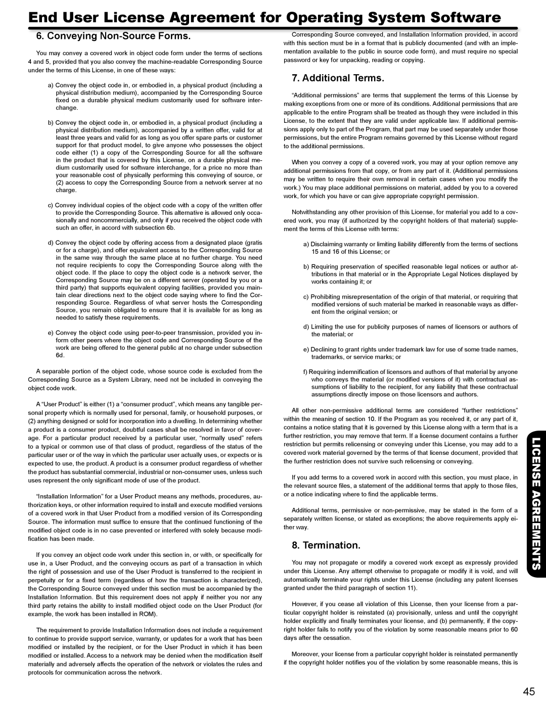 Hitachi L32A404 important safety instructions Conveying Non-Source Forms 