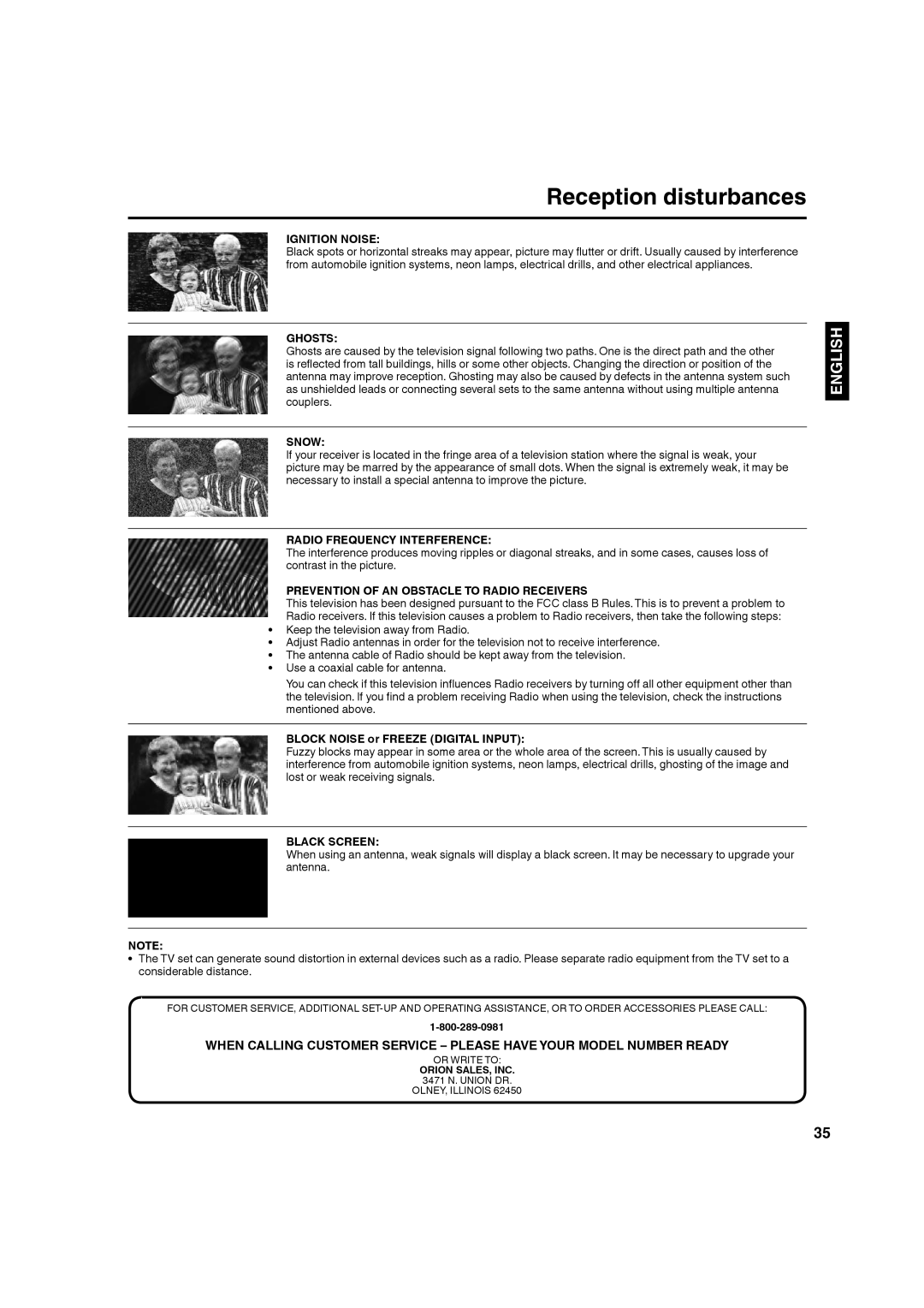 Hitachi L32BD304 manual Reception disturbances 