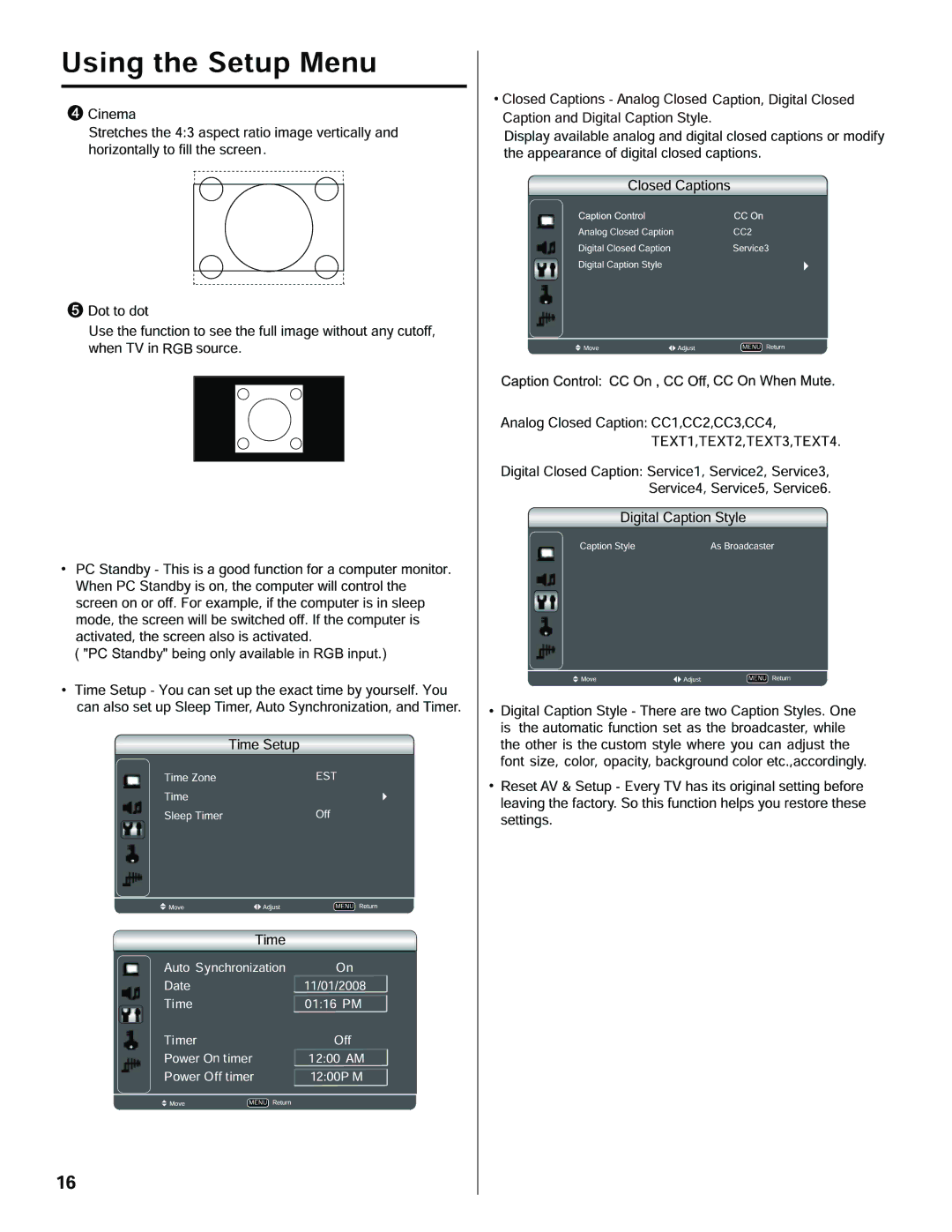 Hitachi L32C205 important safety instructions Rgb 