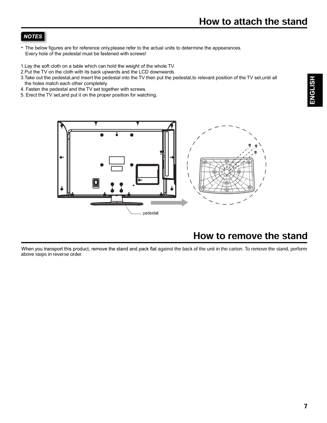 Hitachi L32C205 important safety instructions 