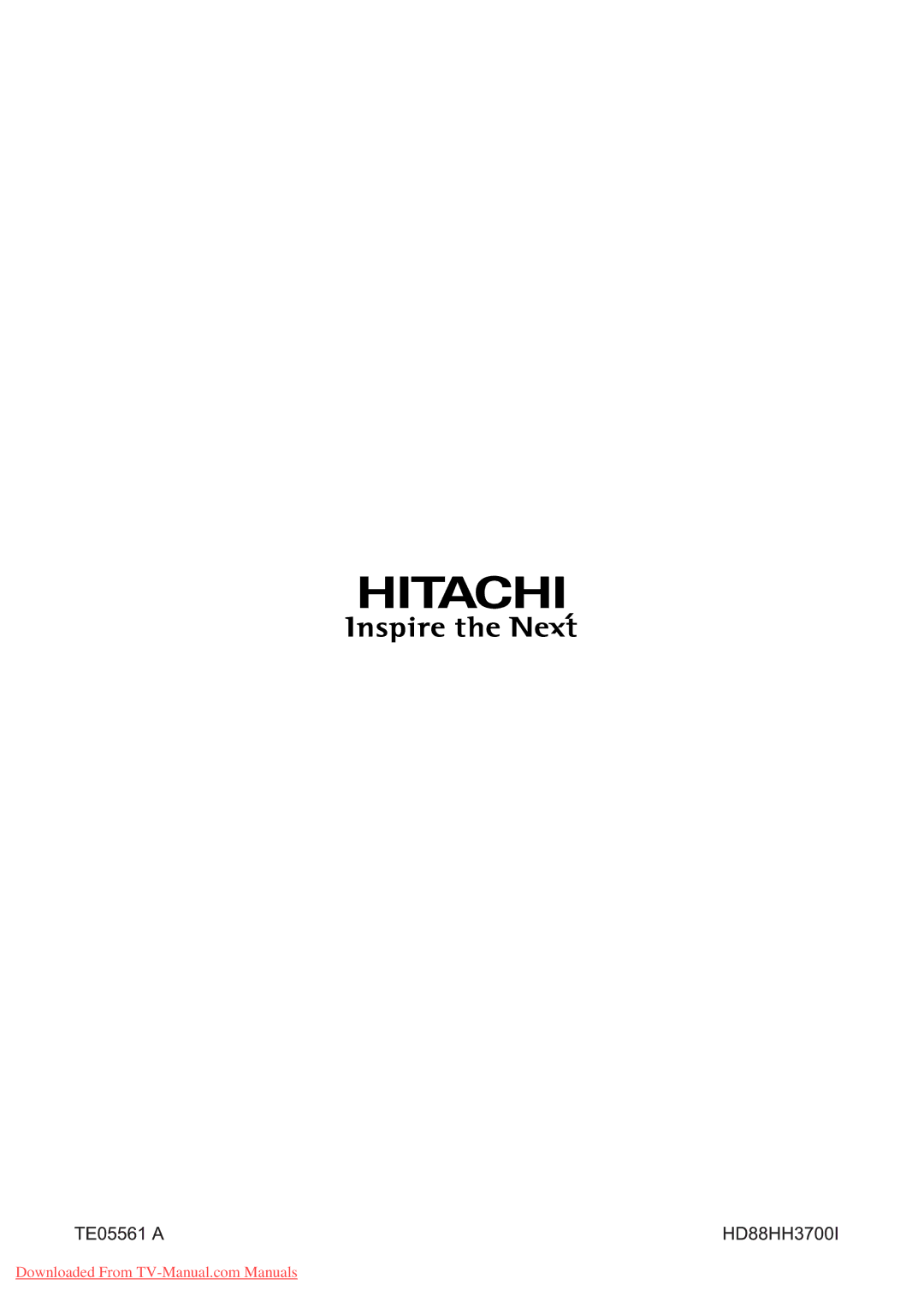 Hitachi L26A01A, L37A01A, L32A01A user manual 