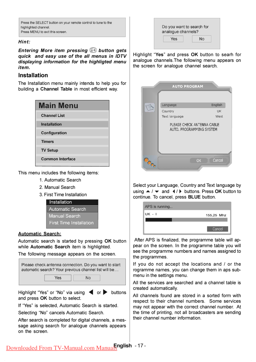 Hitachi L37VP01U, L37VP01E manual Installation 