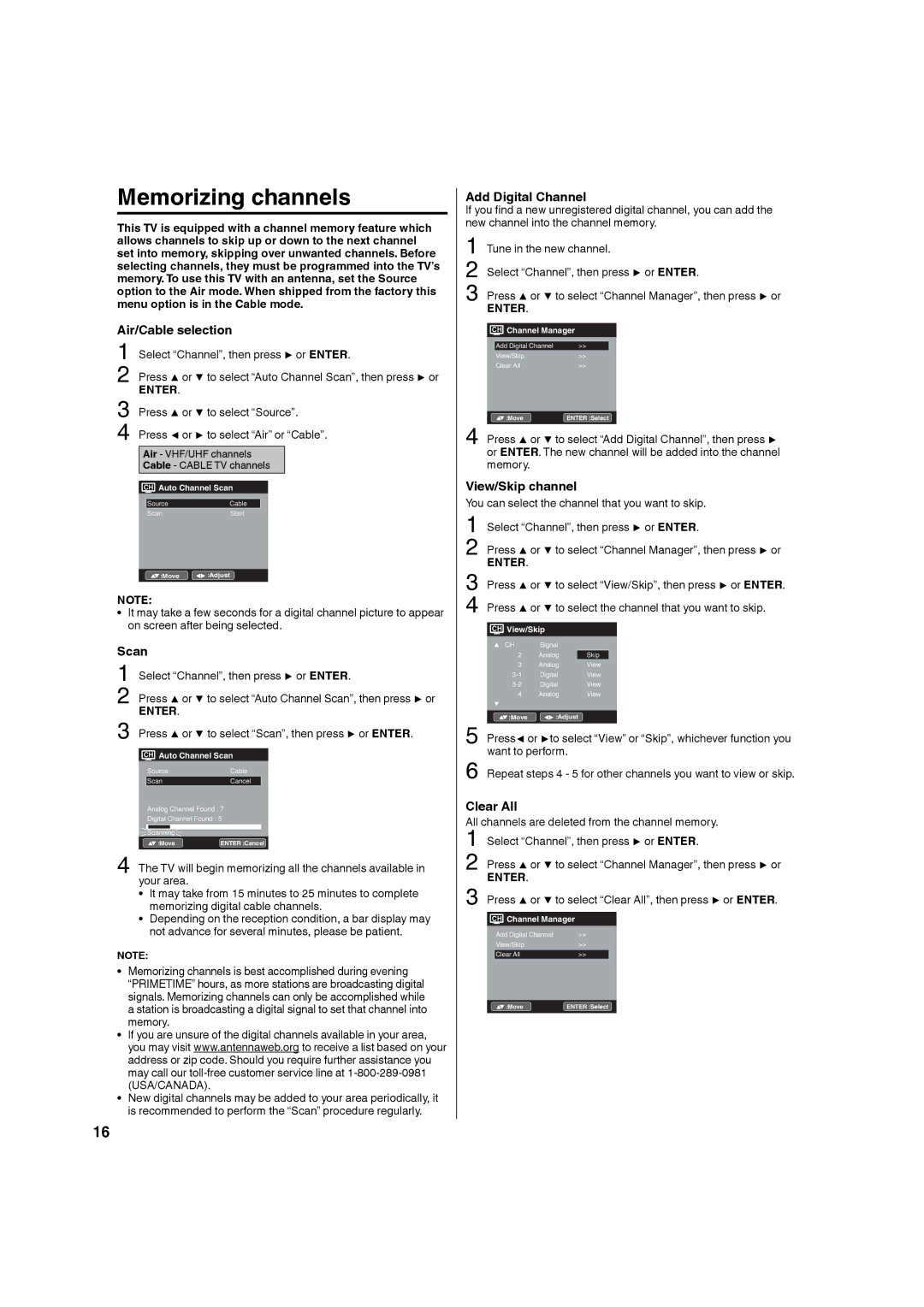 Hitachi L40A105A important safety instructions Memorizing channels 