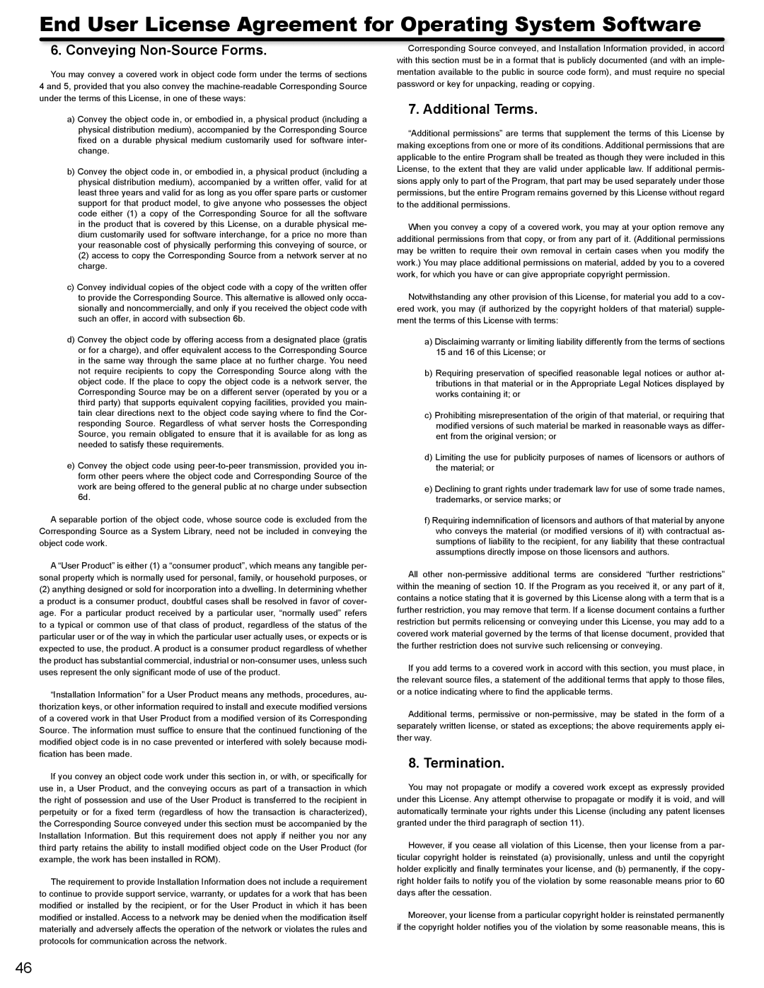 Hitachi L42A404 important safety instructions Conveying Non-Source Forms 