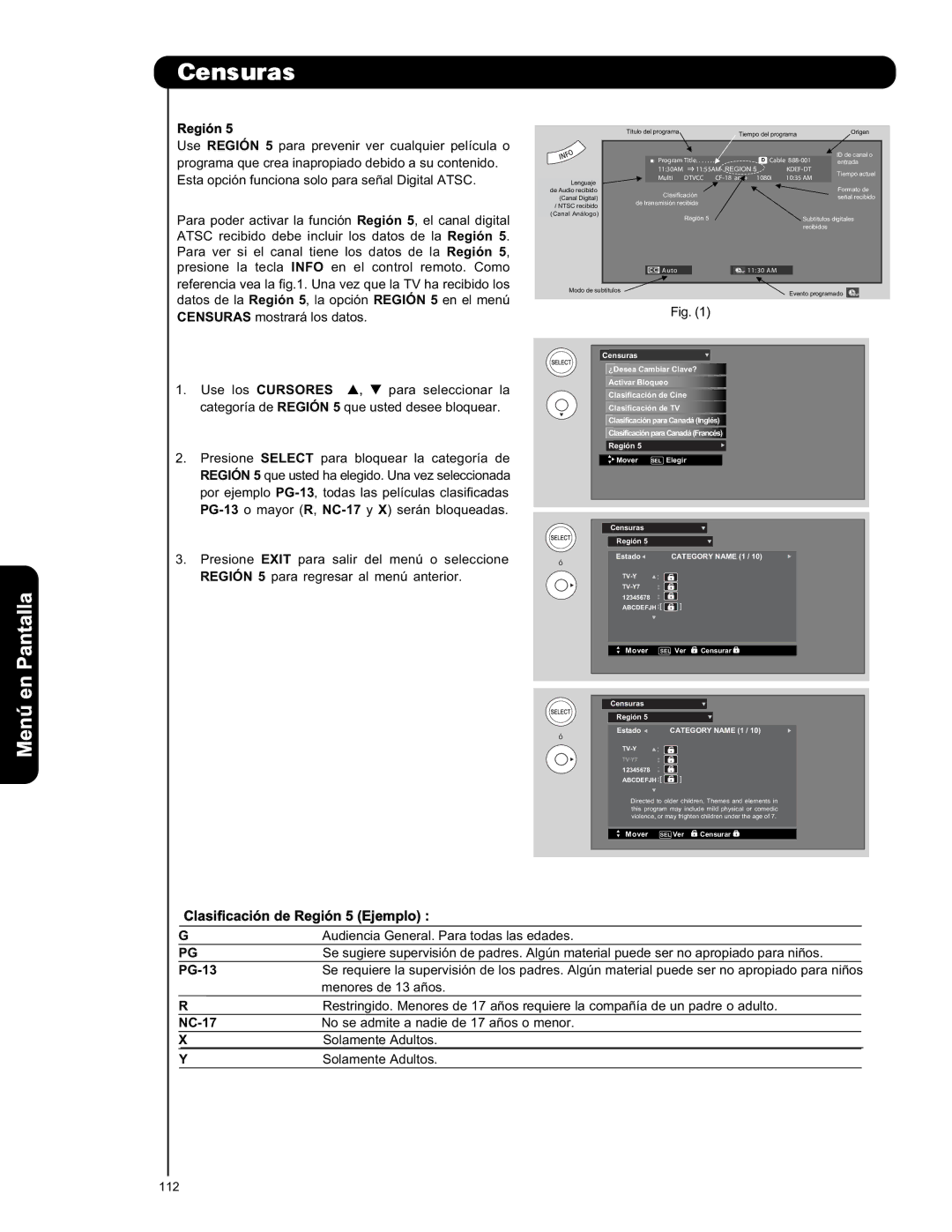 Hitachi L42S601 important safety instructions Región, CF-18 ans+ 1035 AM 