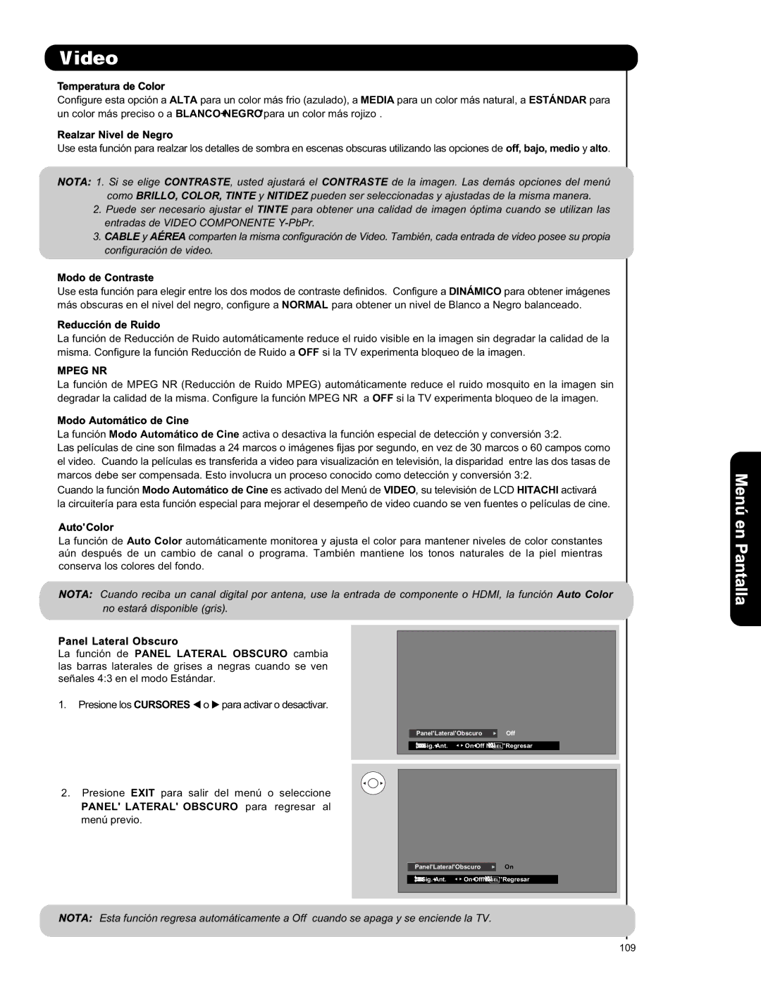 Hitachi L47V651, L42V651 important safety instructions Mpeg NR 