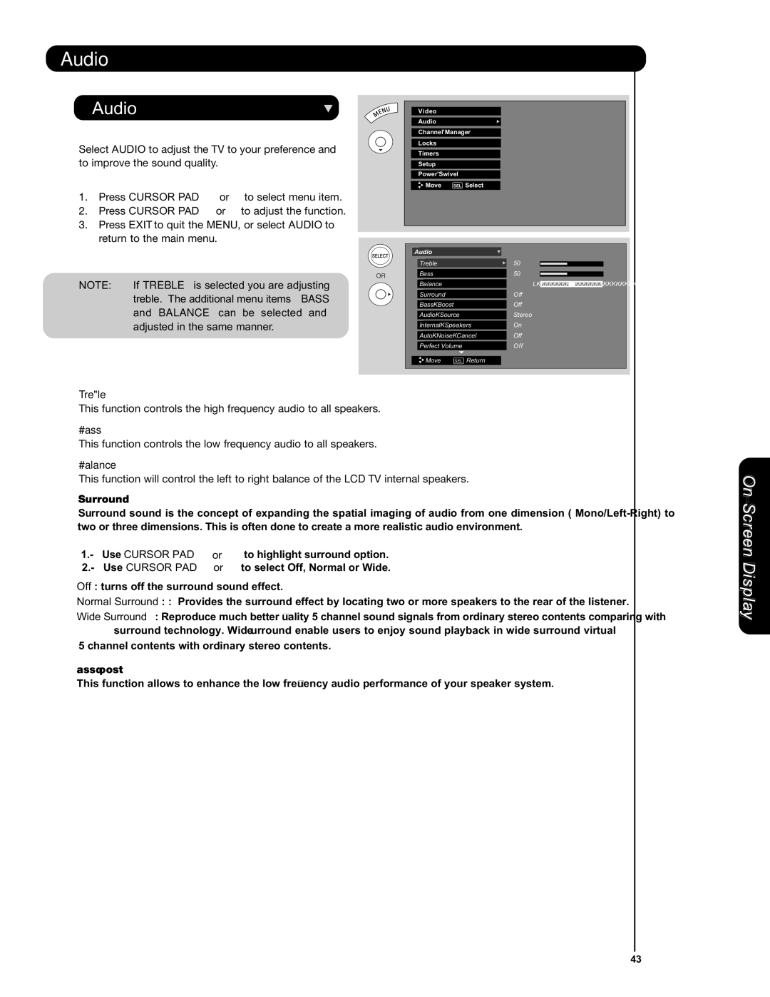 Hitachi L47V651, L42V651 important safety instructions Audio 