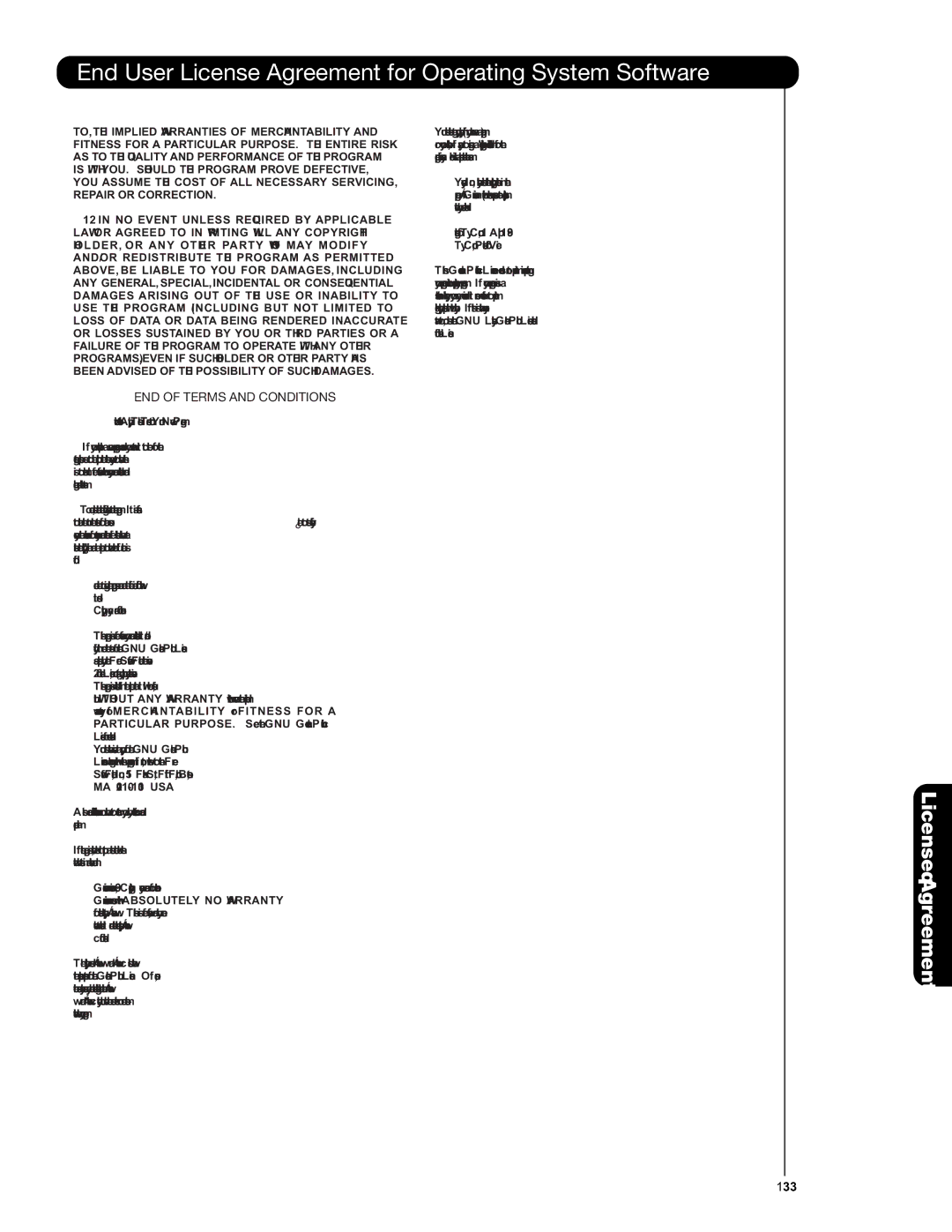 Hitachi L47S601 important safety instructions END of Terms and Conditions 