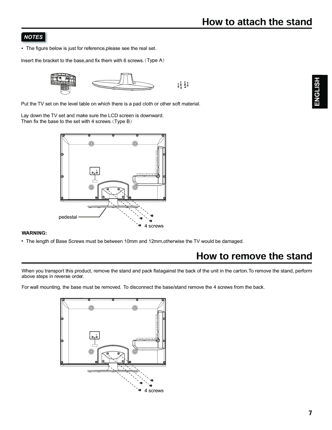 Hitachi LE40H405 important safety instructions 