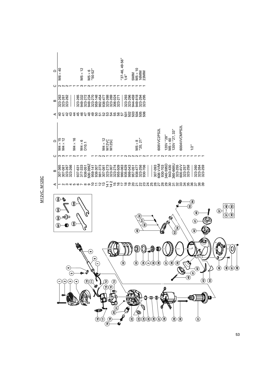 Hitachi KM 12VC, KM 12SC instruction manual M12VC M12SC 