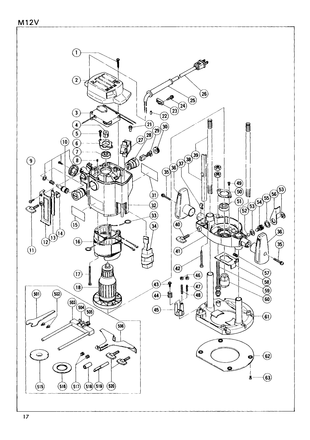 Hitachi M 8, M8V, M 12V, M 12SA manual 