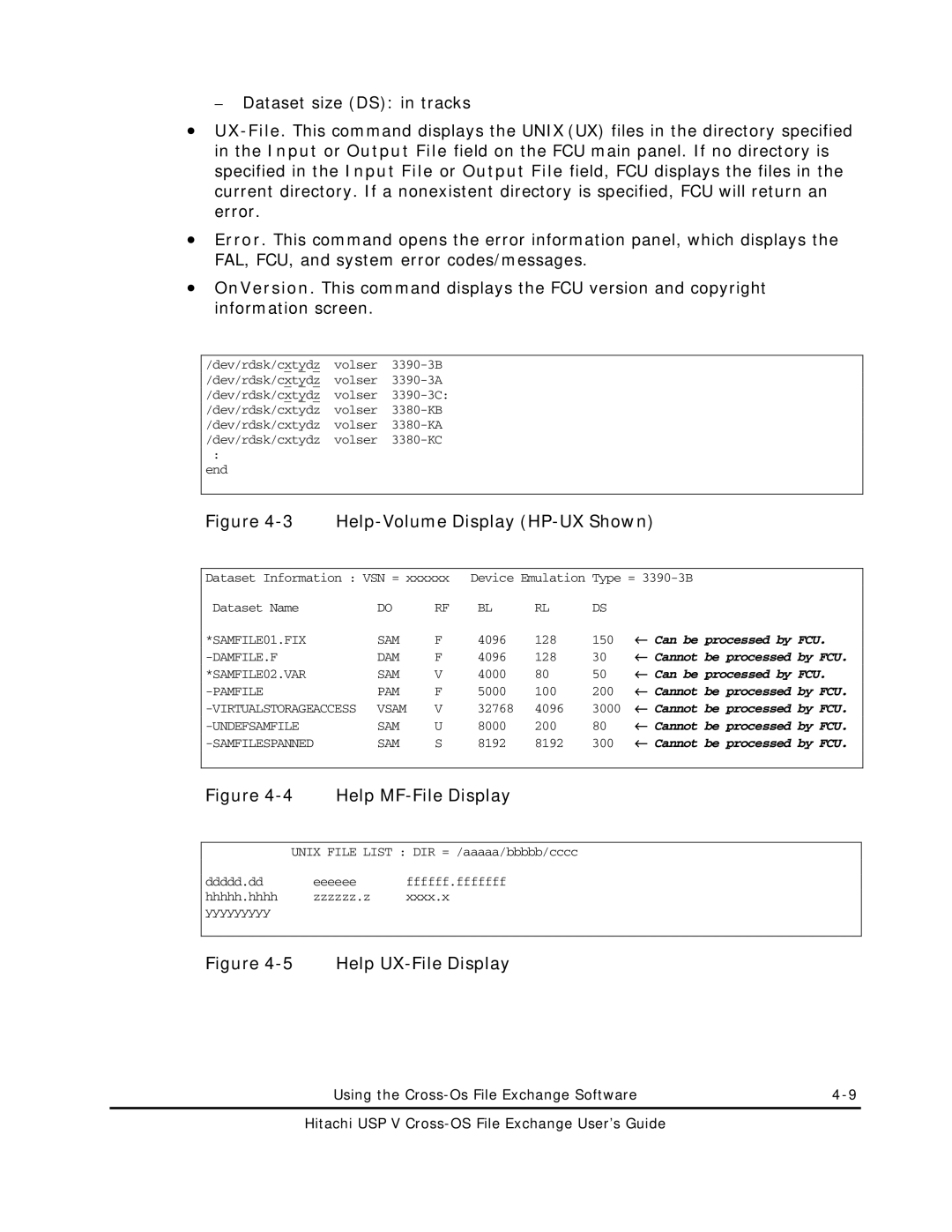 Hitachi MK-96RD647-01 manual Help-Volume Display HP-UX Shown 