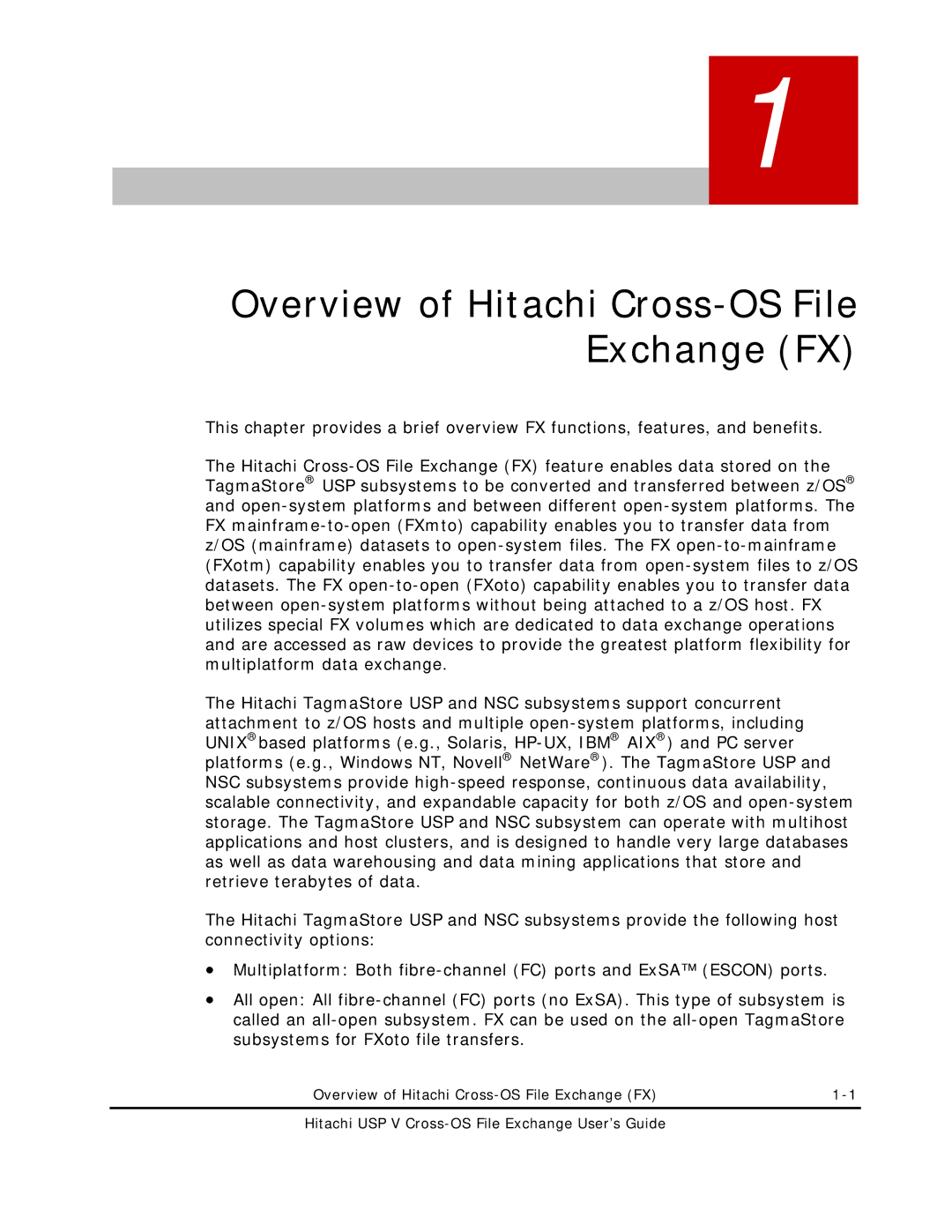 Hitachi MK-96RD647-01 manual Overview of Hitachi Cross-OS File Exchange FX 