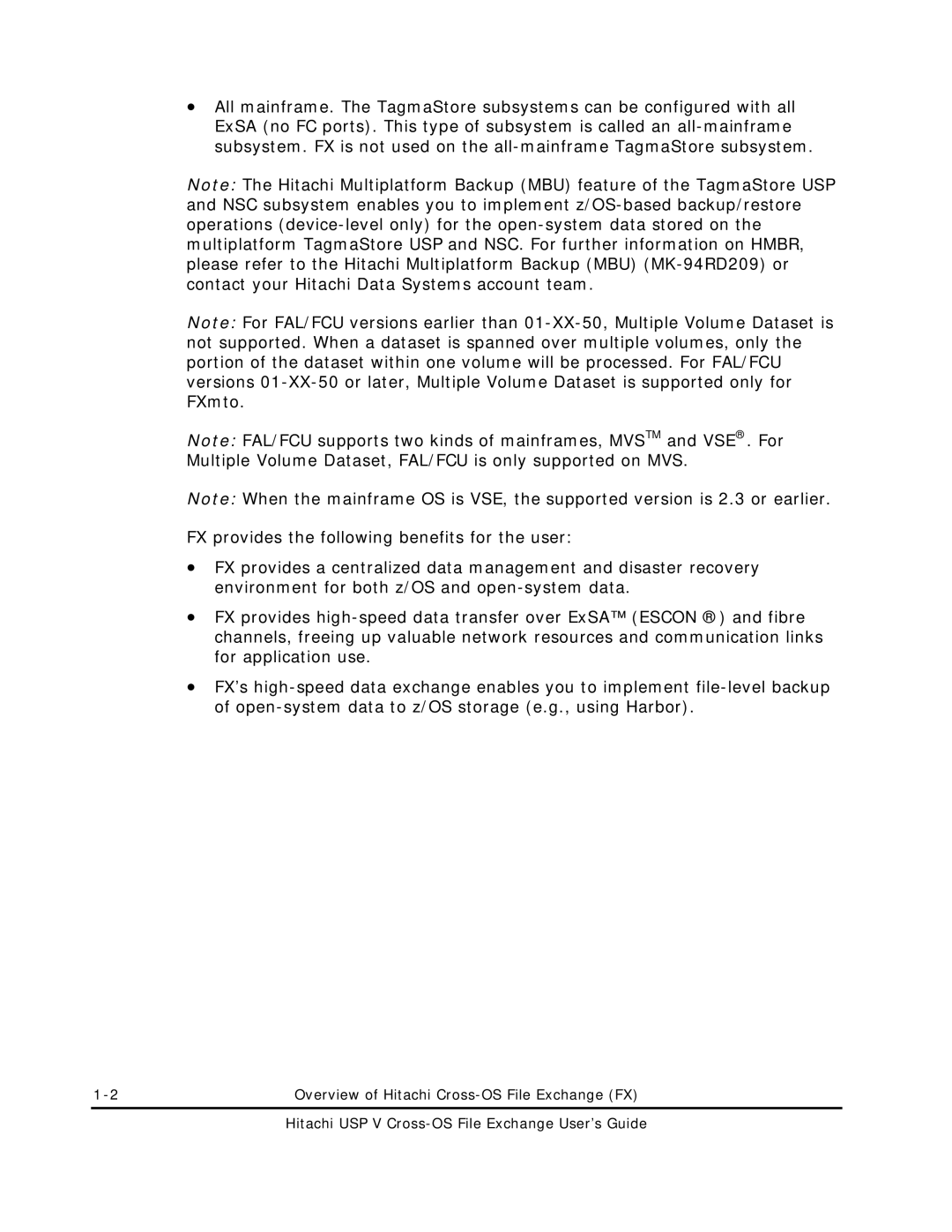 Hitachi MK-96RD647-01 manual Overview of Hitachi Cross-OS File Exchange FX 