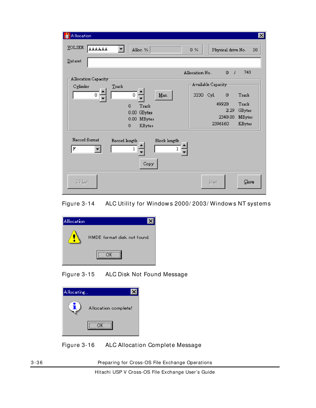 Hitachi MK-96RD647-01 manual ALC Utility for Windows 2000/2003/Windows NT systems 