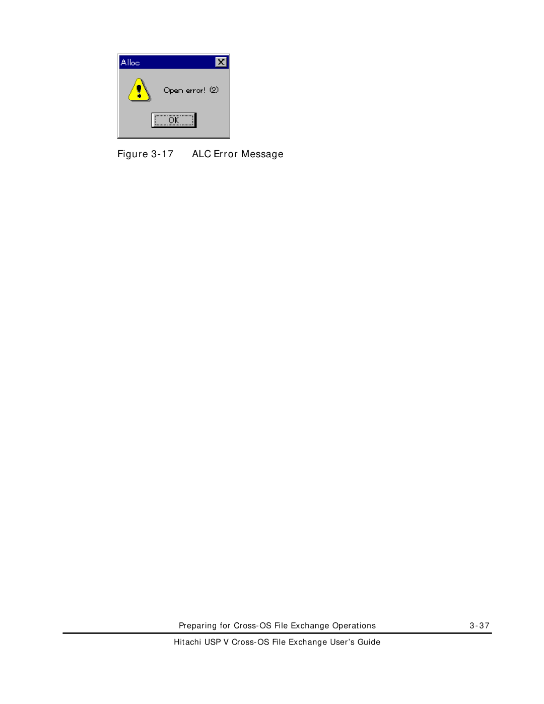 Hitachi MK-96RD647-01 manual ALC Error Message 