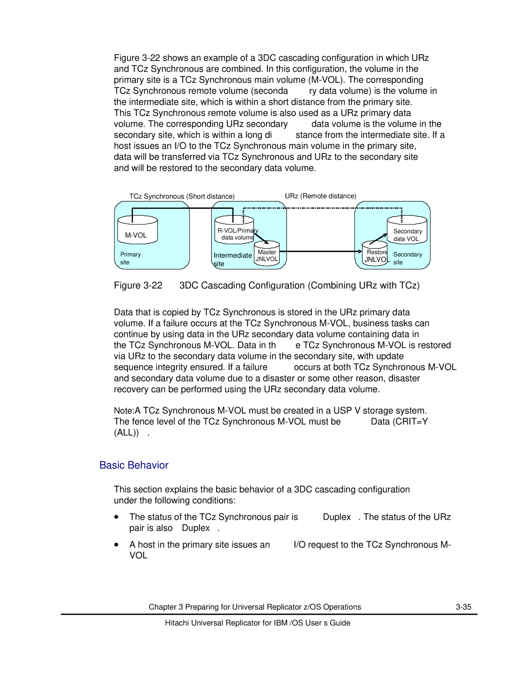 Hitachi MP-96RD625-01 manual Basic Behavior, 22 3DC Cascading Configuration Combining URz with TCz 