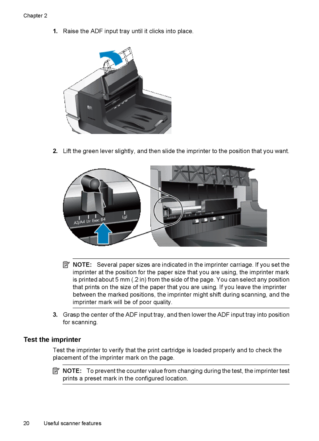 Hitachi N9120 manual Test the imprinter 