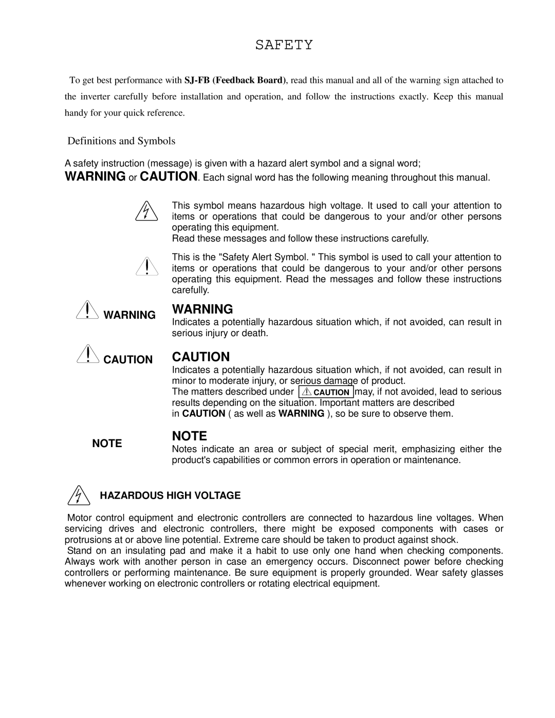 Hitachi NB616X instruction manual Safety, Definitions and Symbols 