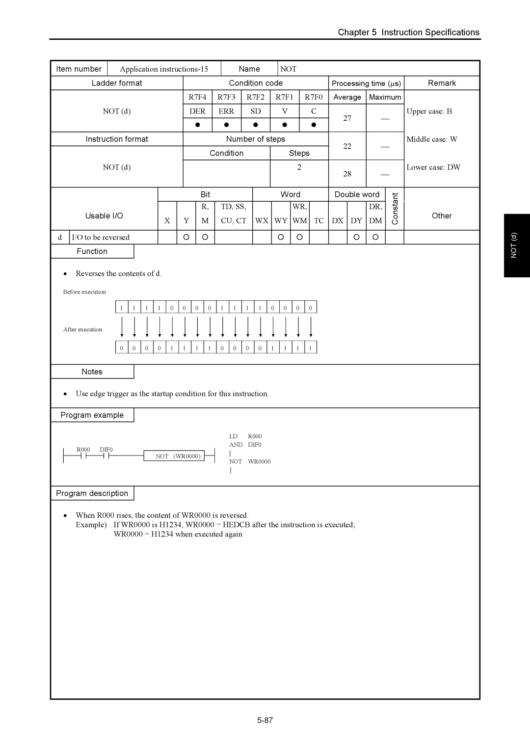 Hitachi NJI-350B manual Application instructions-15, To be reversed, Reverses the contents of d 