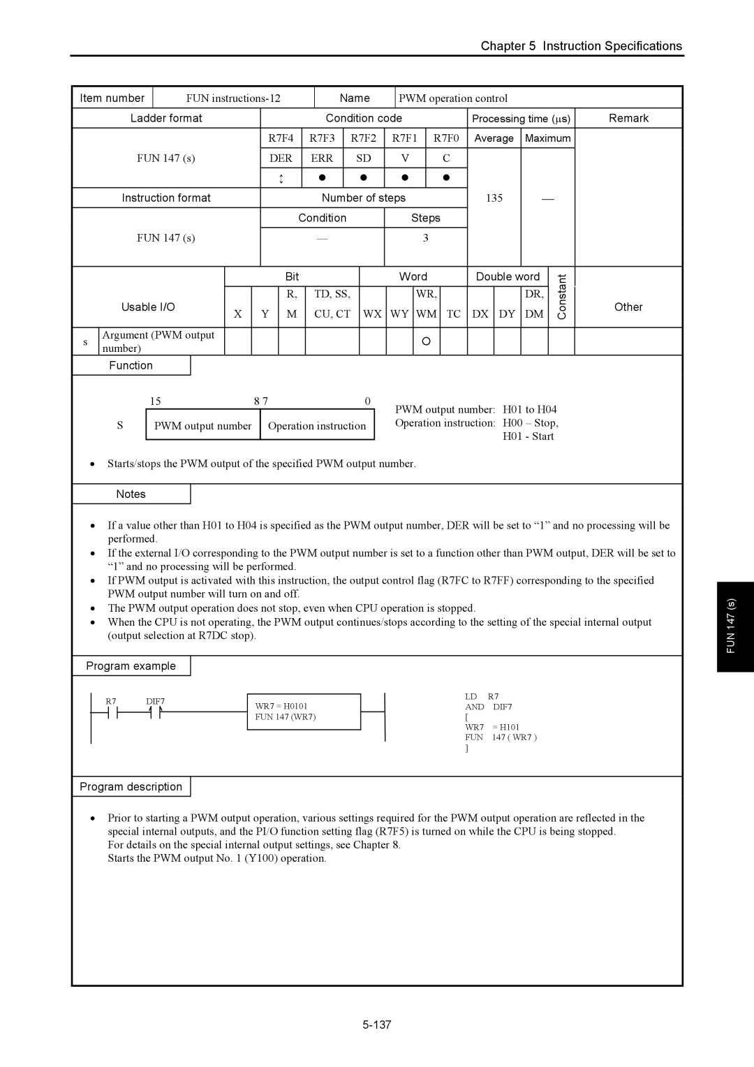 Hitachi NJI-350B manual 137 