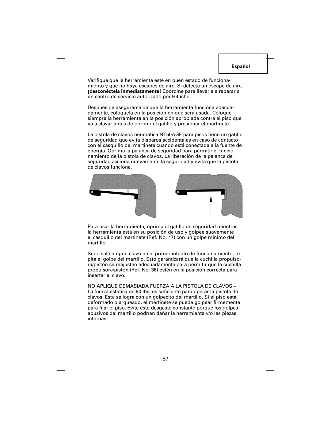 Hitachi NT50AGF manual Español 