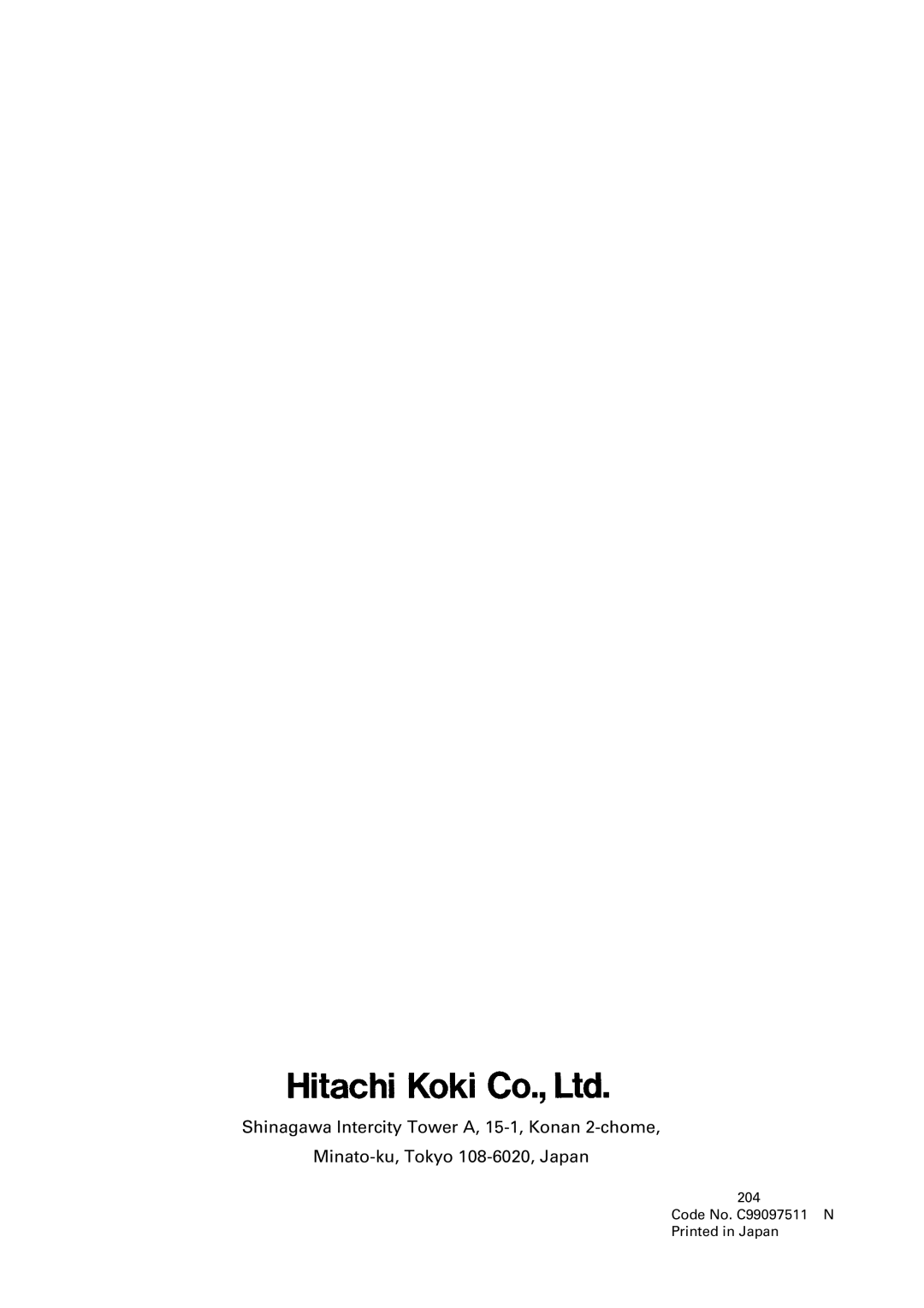 Hitachi NV 65AF3 instruction manual 204 