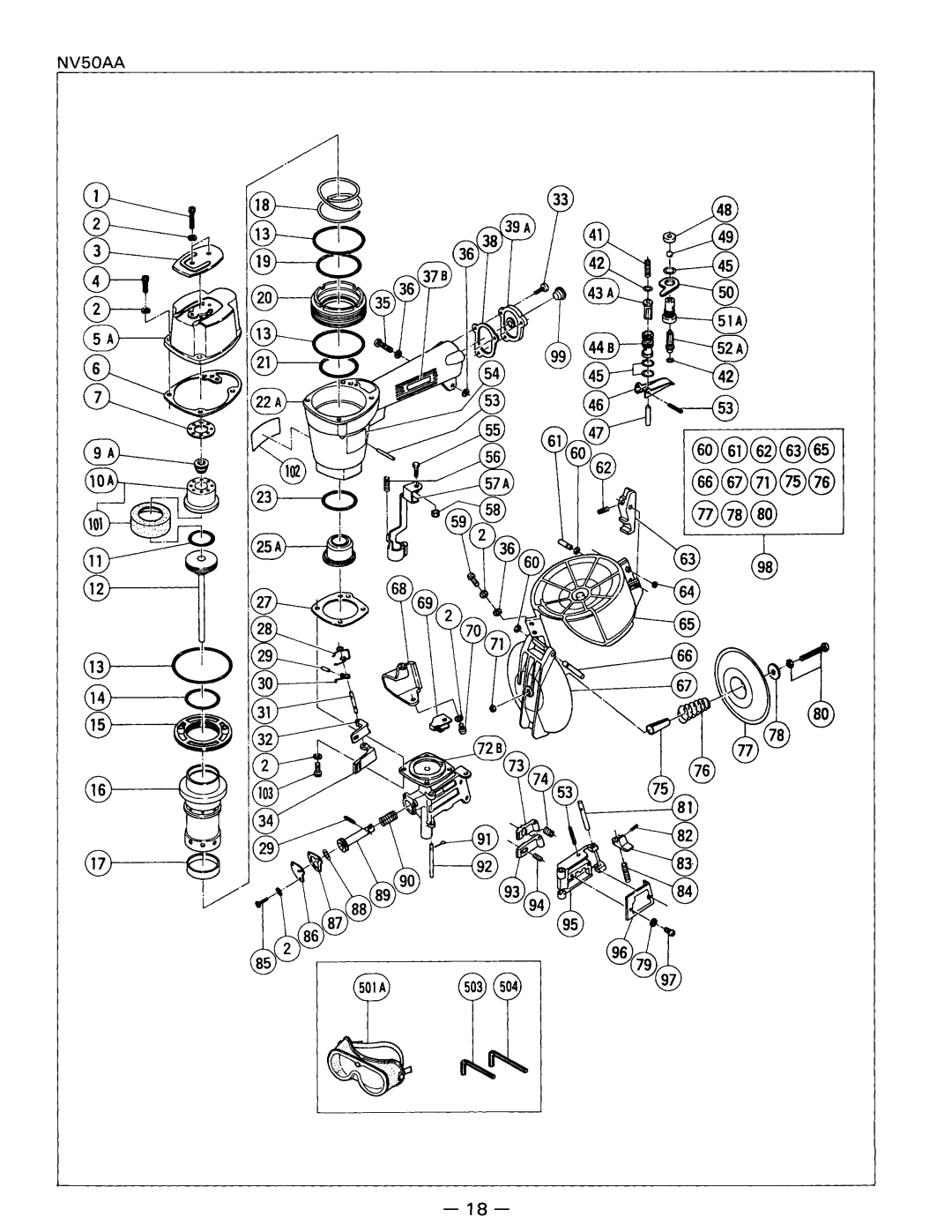 Hitachi NV50AA, VH-650 manual 