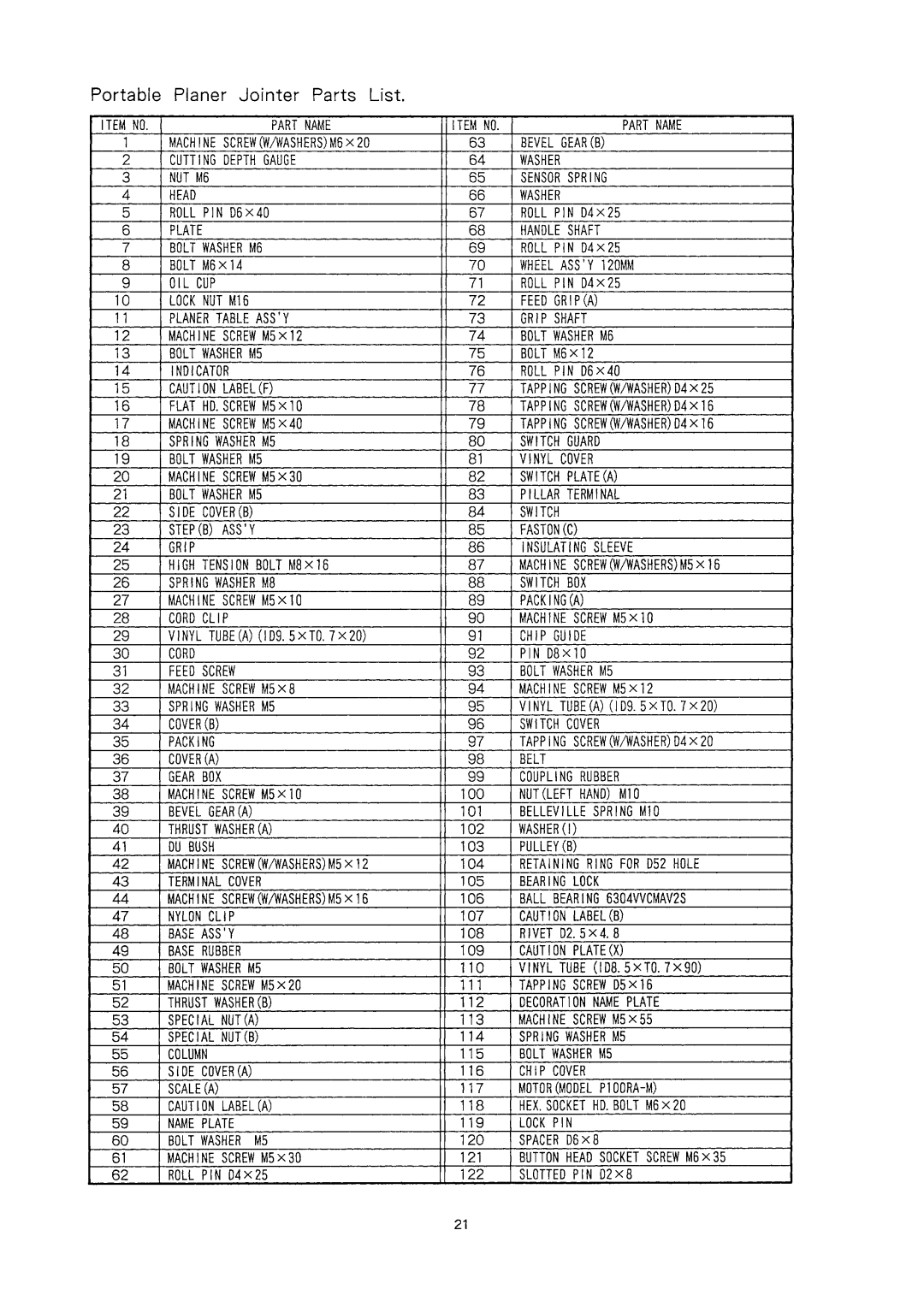 Hitachi P12RA manual 