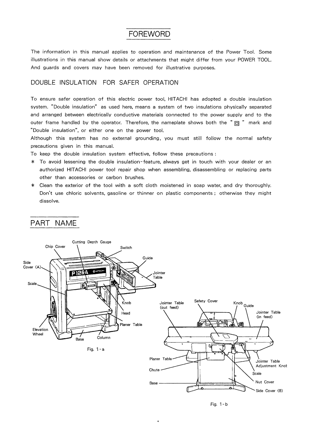 Hitachi P12RA manual 