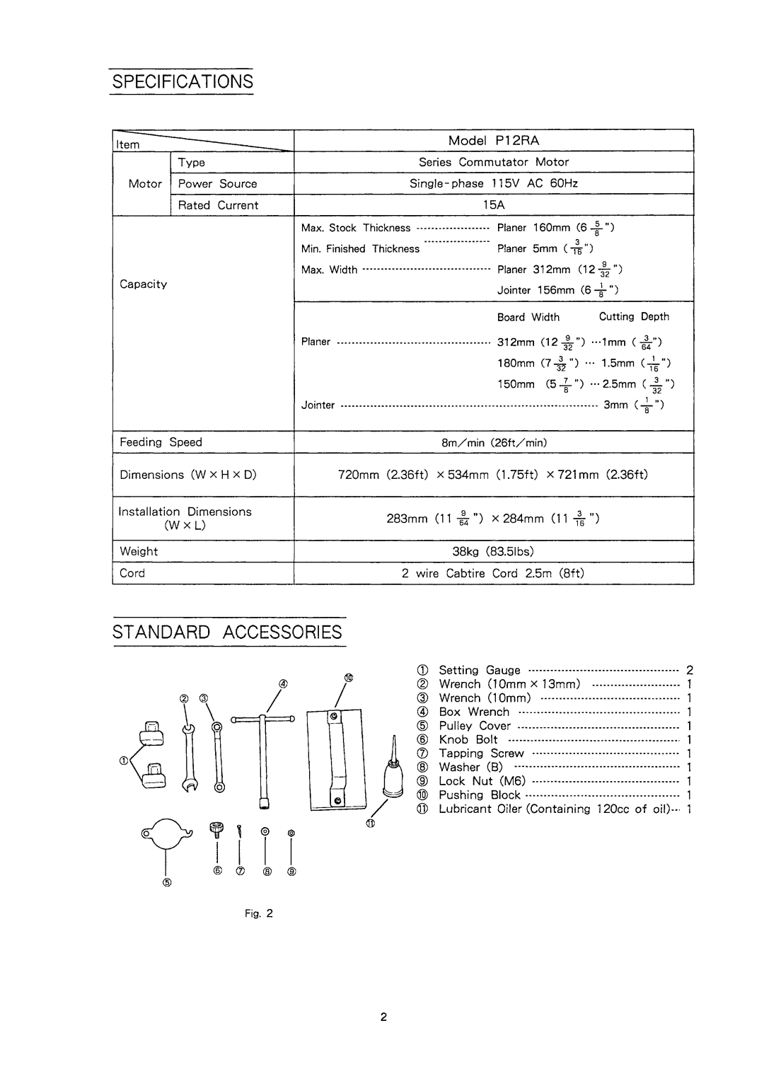 Hitachi P12RA manual 