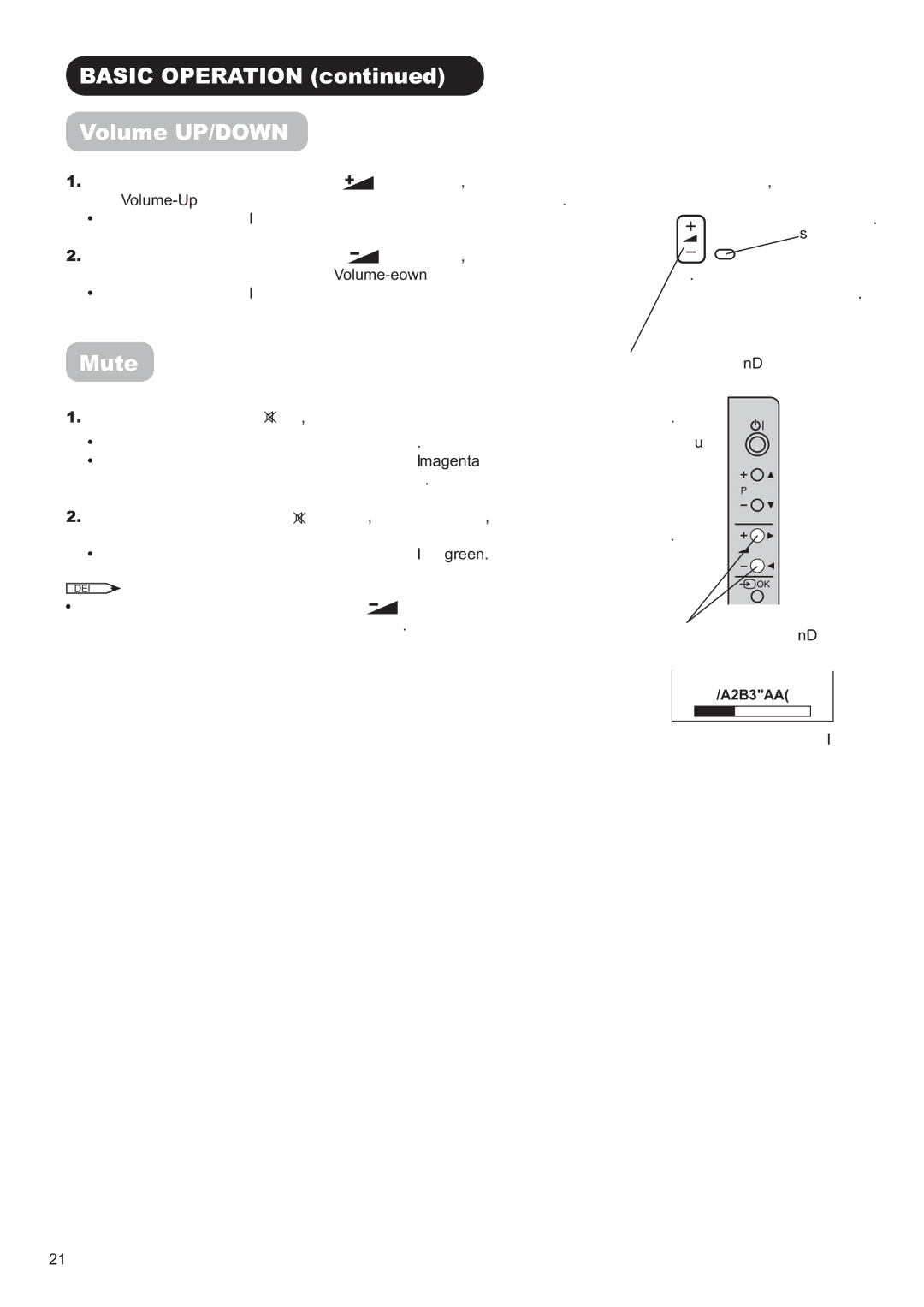 Hitachi P50H01AU, P42H01AU manual $6,&235$7,21FRQWLQXHG 9ROX H832, 0XWH, Exwwrq 