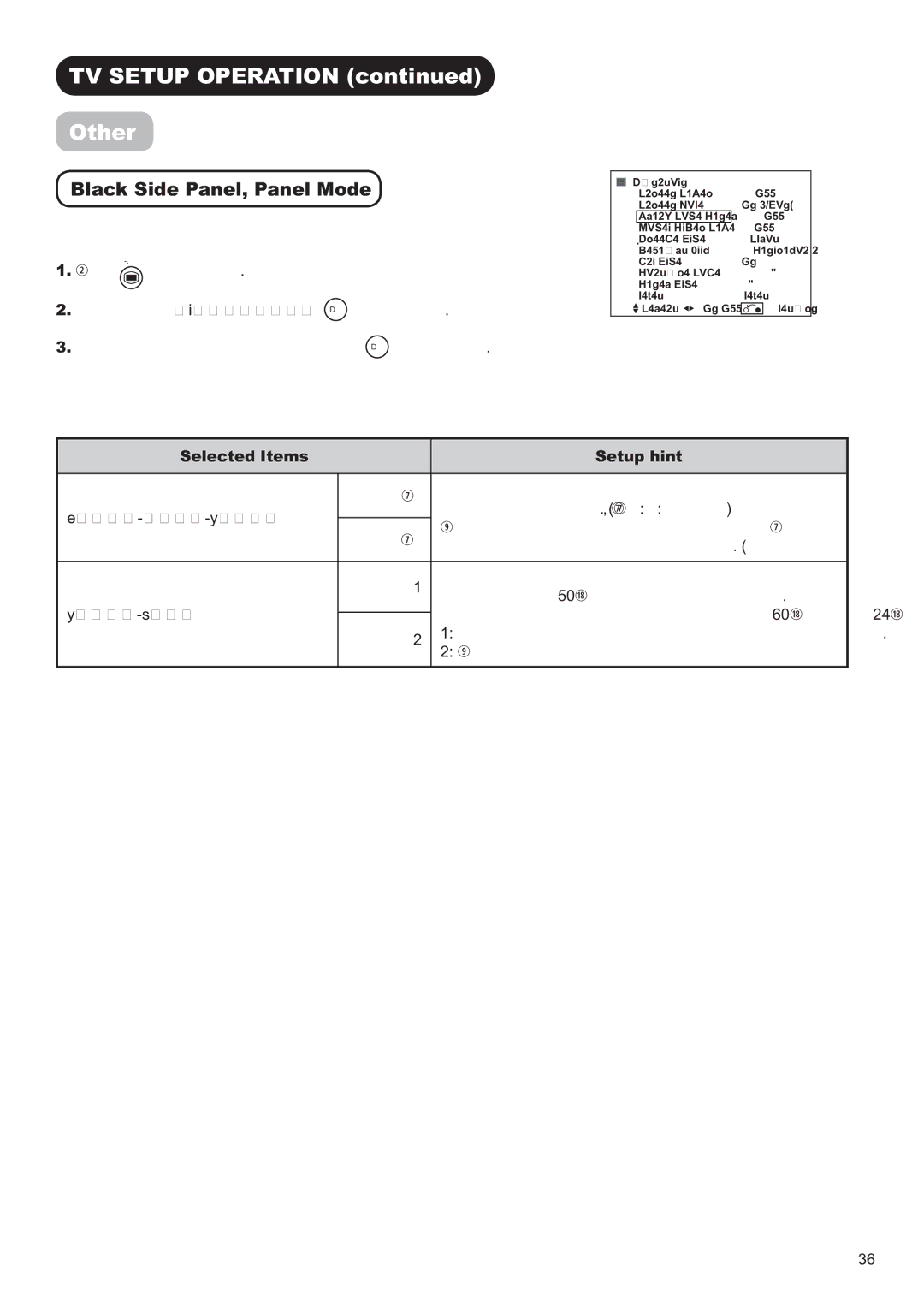 Hitachi P42H01AU, P50H01AU manual 2WKHU, ODFN6LGH3DQHO3DQHO0RGH 