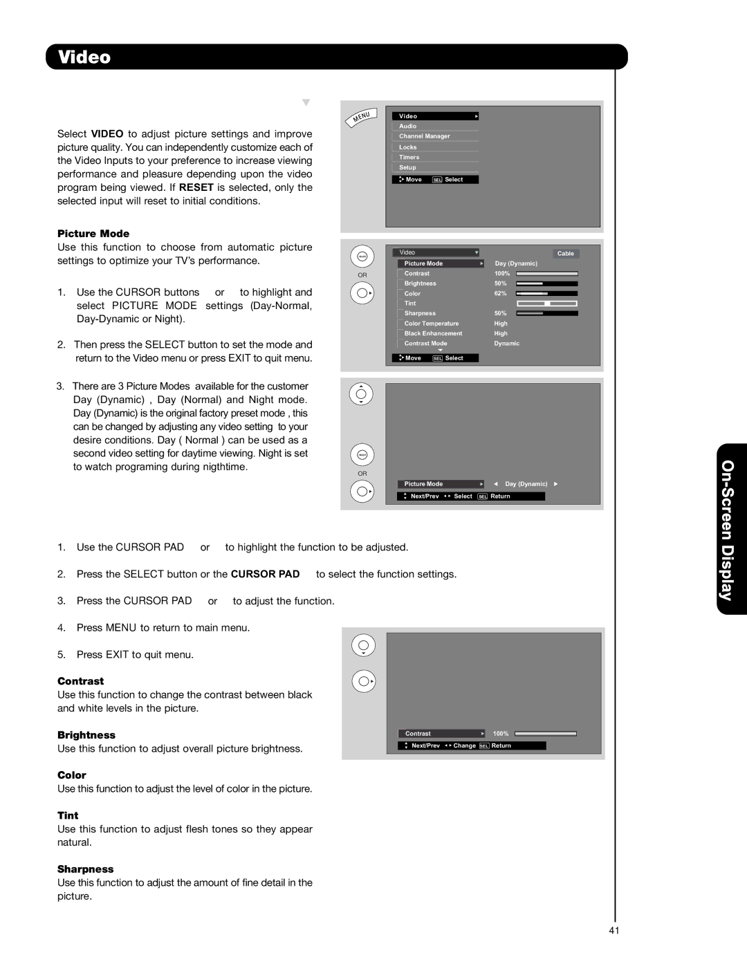 Hitachi P42T501, P42T501A, P50T501, P50T501A, P55T551 important safety instructions Video 