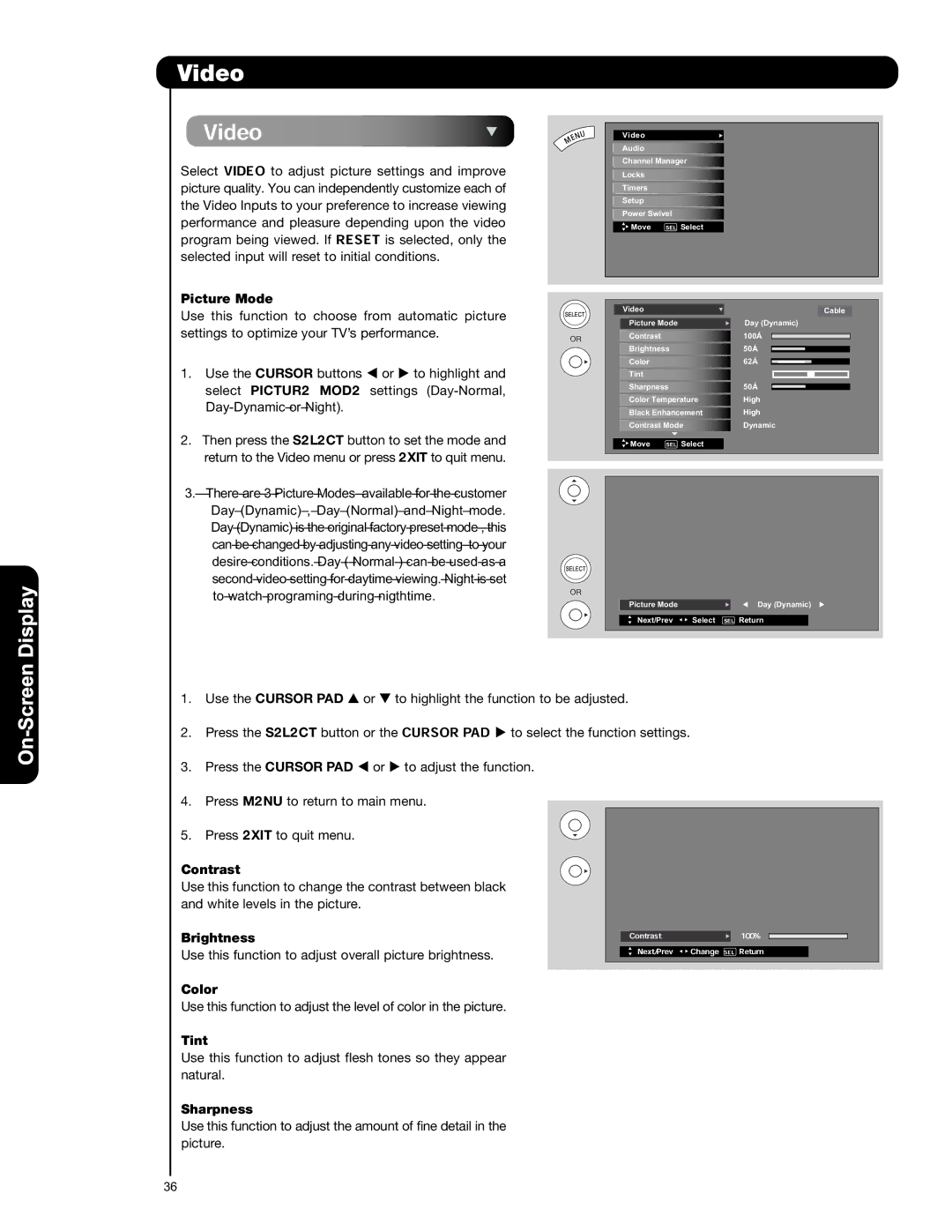 Hitachi P50S601 important safety instructions Video 